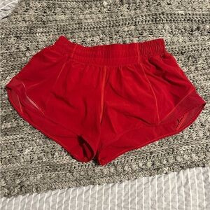 Lululemon Hotty Hot Red Shorts Size 6
